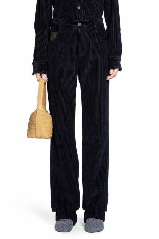 BOTTEGA VENETA WOMAN BLUE TROUSERS