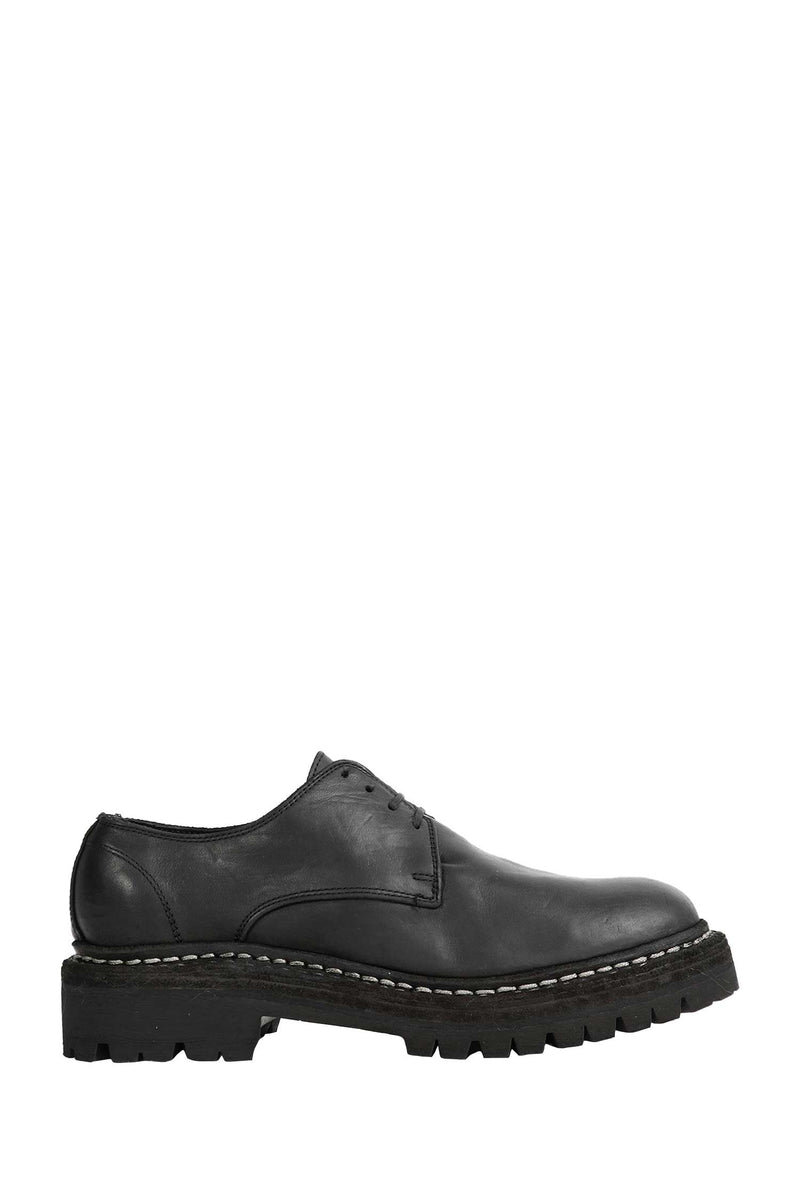 GUIDI Classic Derby Lace-Up Shoes man