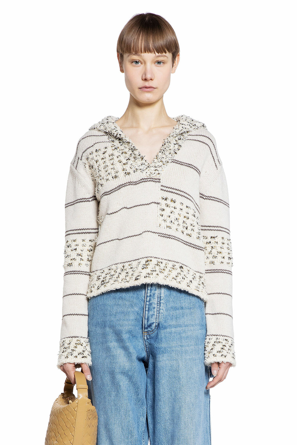 BOTTEGA VENETA WOMAN BEIGE KNITWEAR