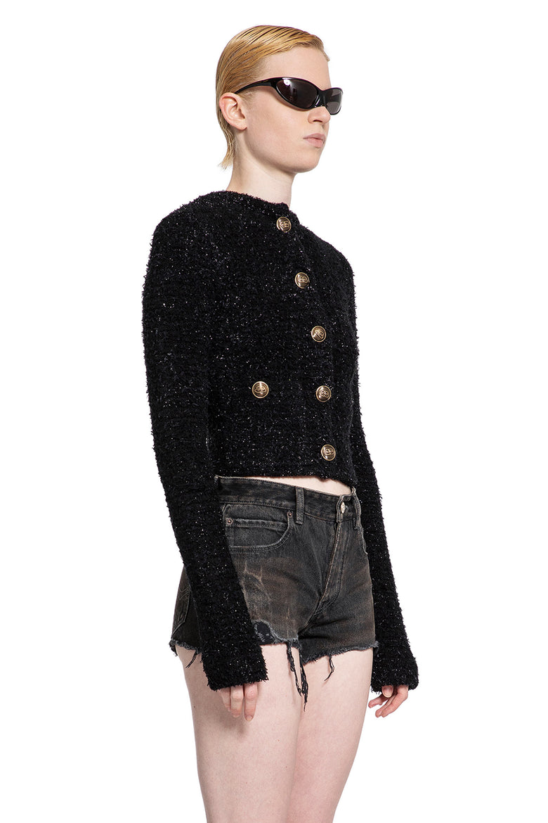 BALENCIAGA WOMAN BLACK KNITWEAR