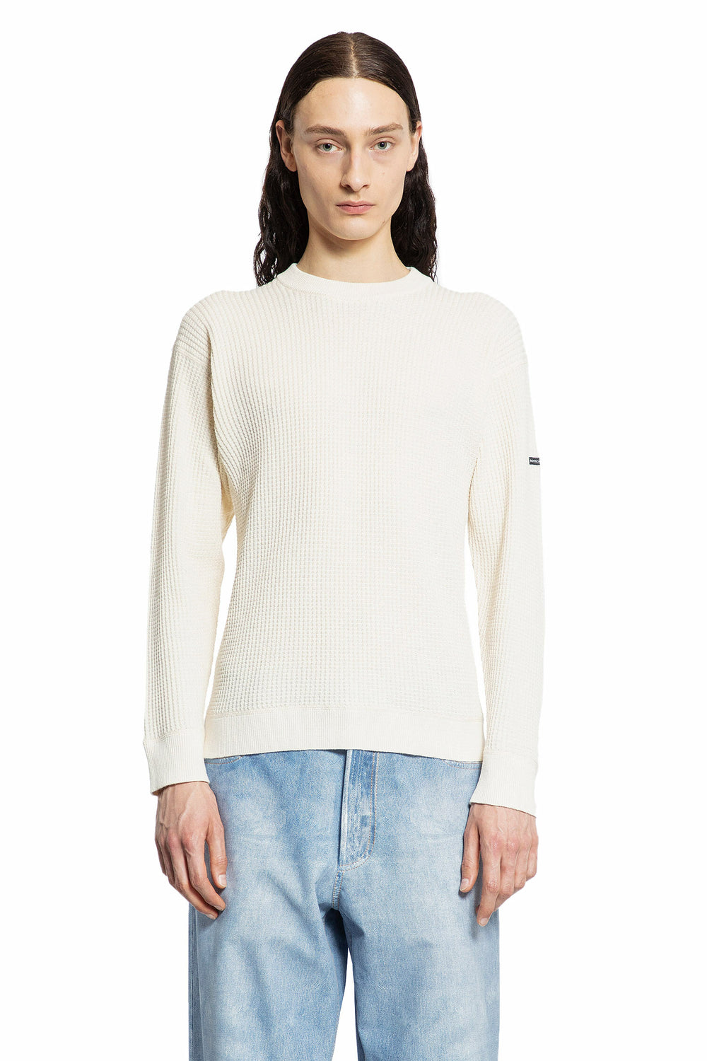 BOTTEGA VENETA MAN OFF-WHITE KNITWEAR