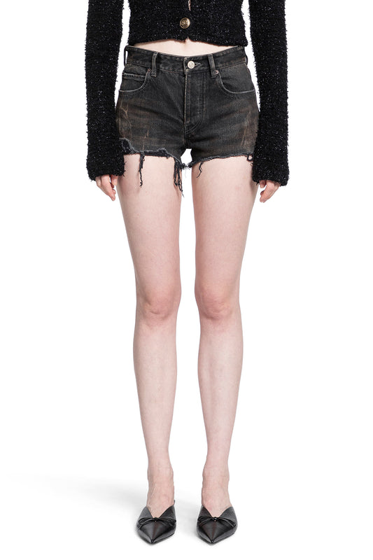 BALENCIAGA WOMAN BLACK SHORTS