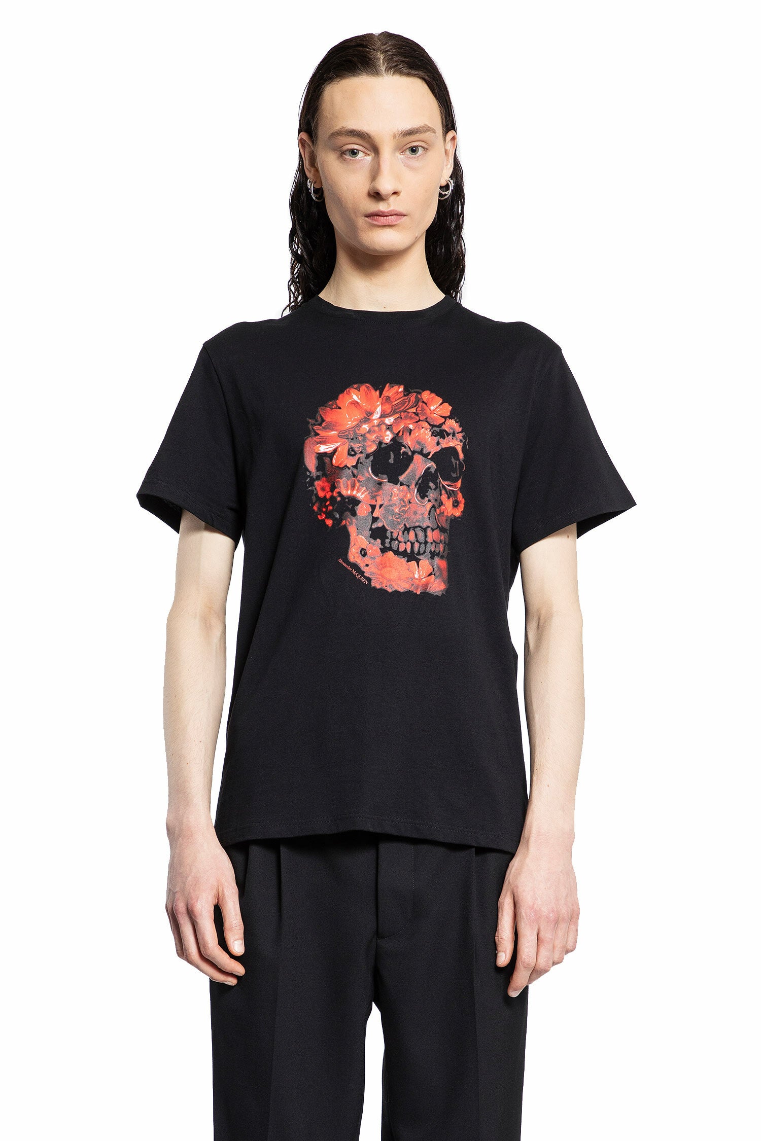 ALEXANDER MCQUEEN MAN BLACK T-SHIRTS