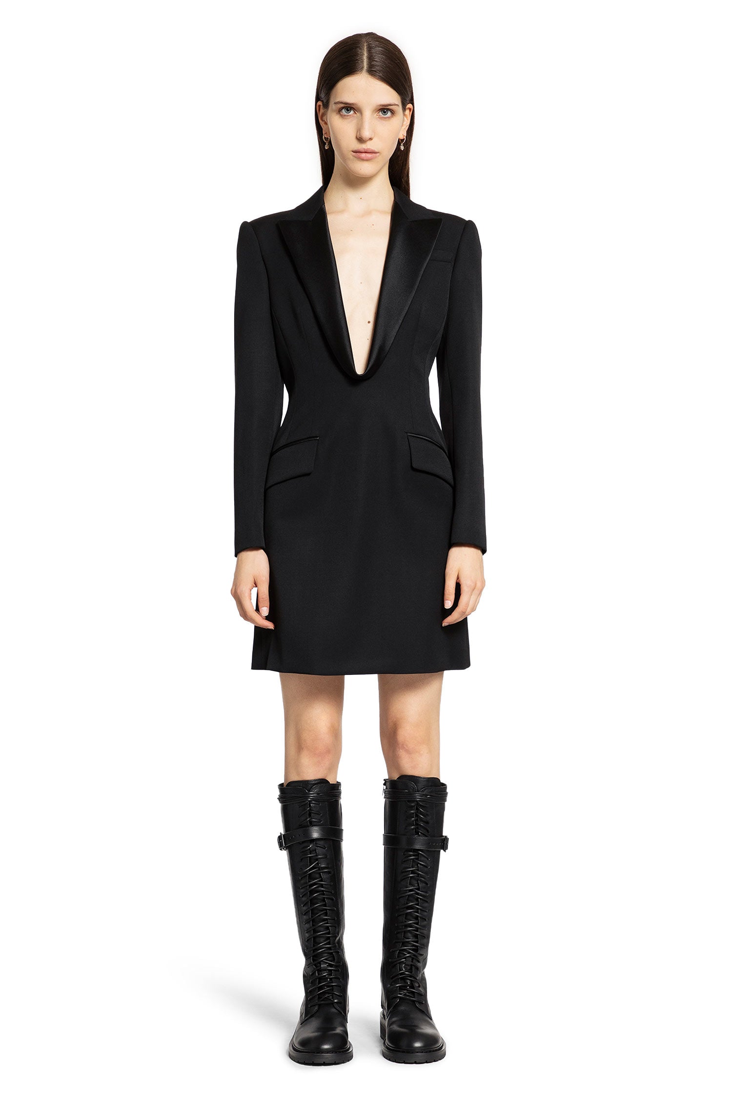 ALEXANDER MCQUEEN WOMAN BLACK DRESSES - ALEXANDER MCQUEEN - DRESSES ...