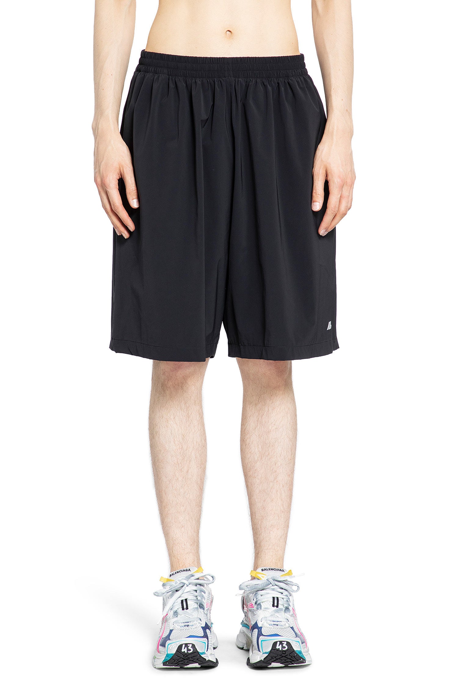 BALENCIAGA MAN BLACK SHORTS & SKIRTS