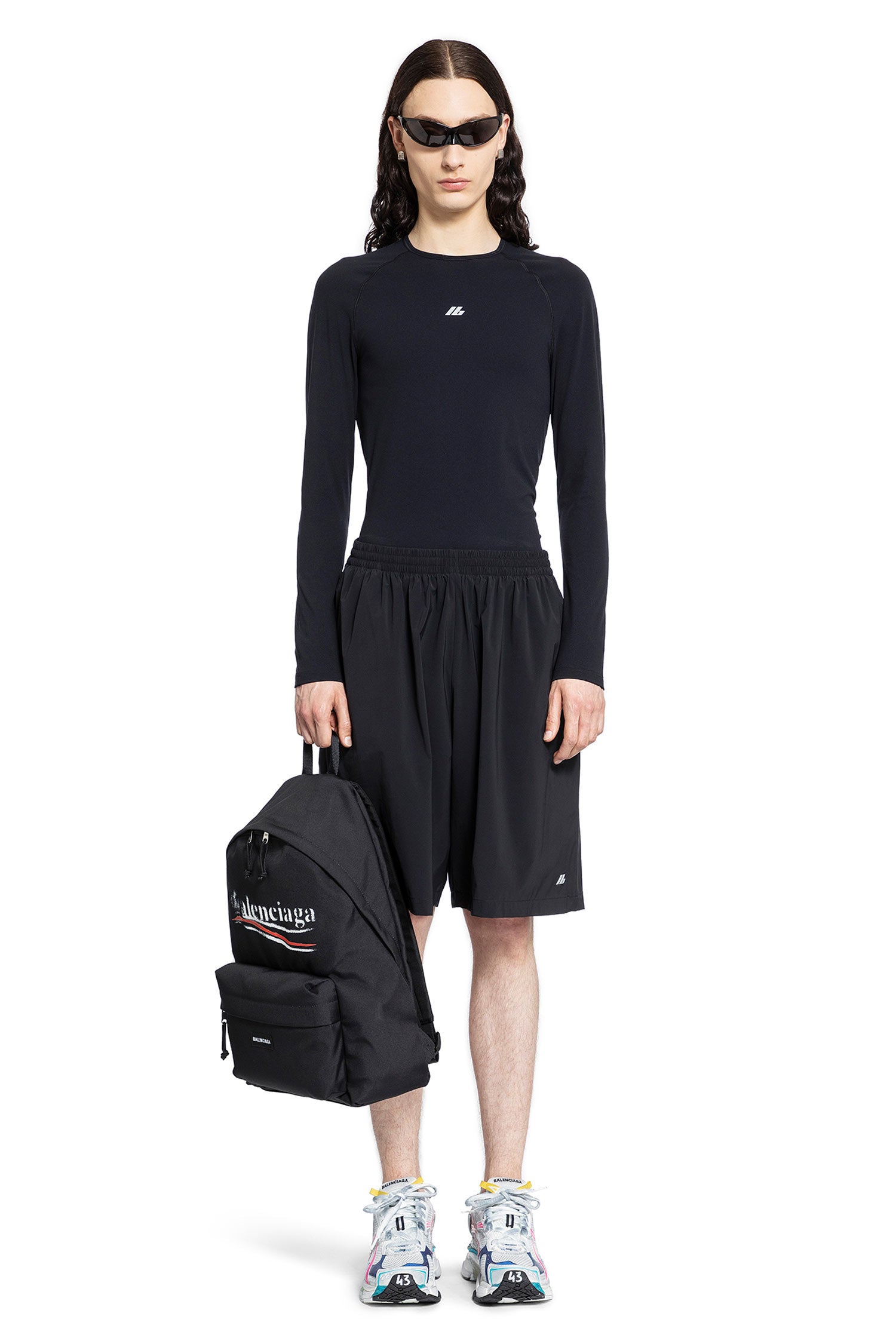 BALENCIAGA MAN BLACK SHORTS & SKIRTS