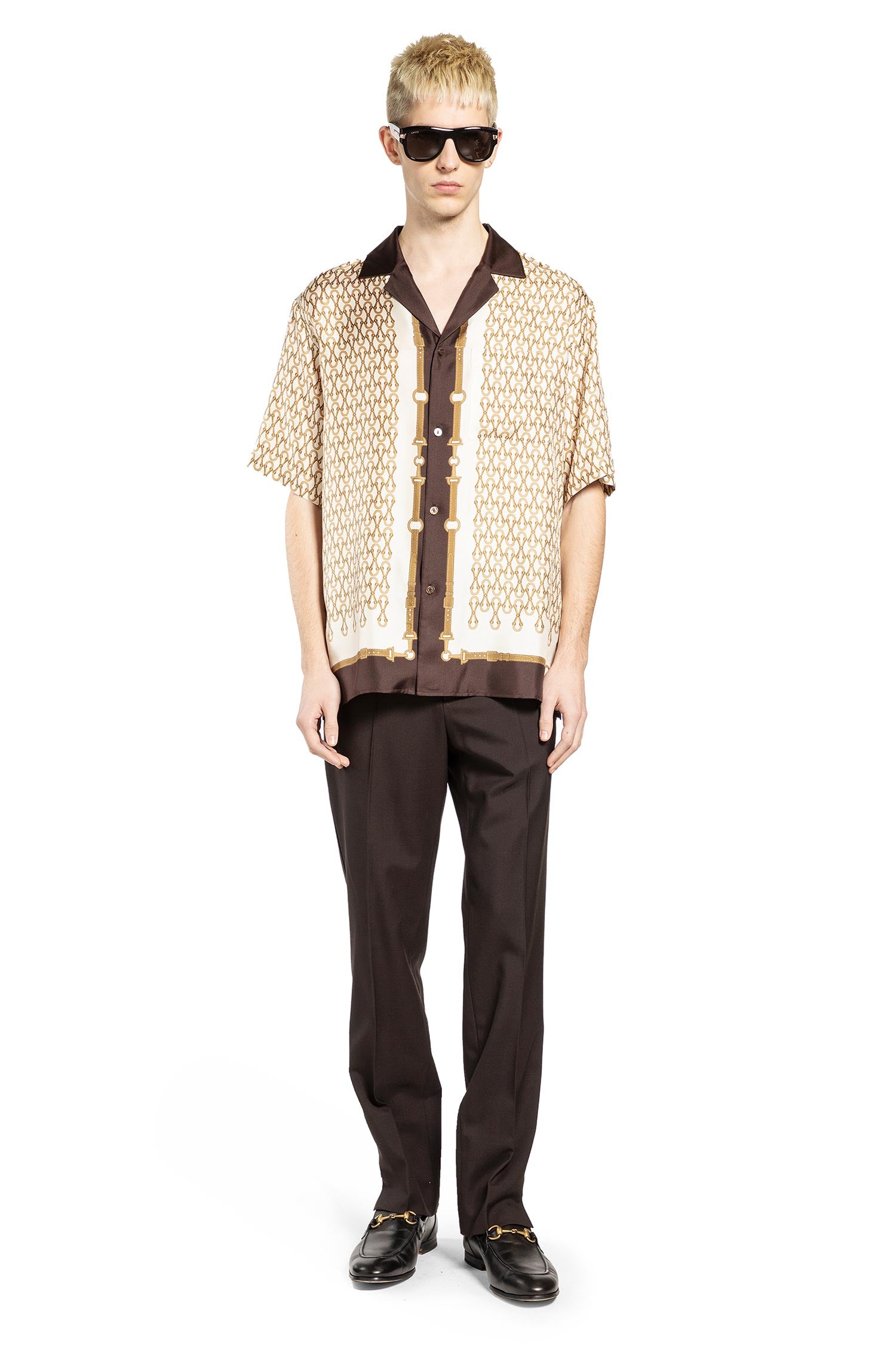 Equestrian Silk Twill Bowling Shirt