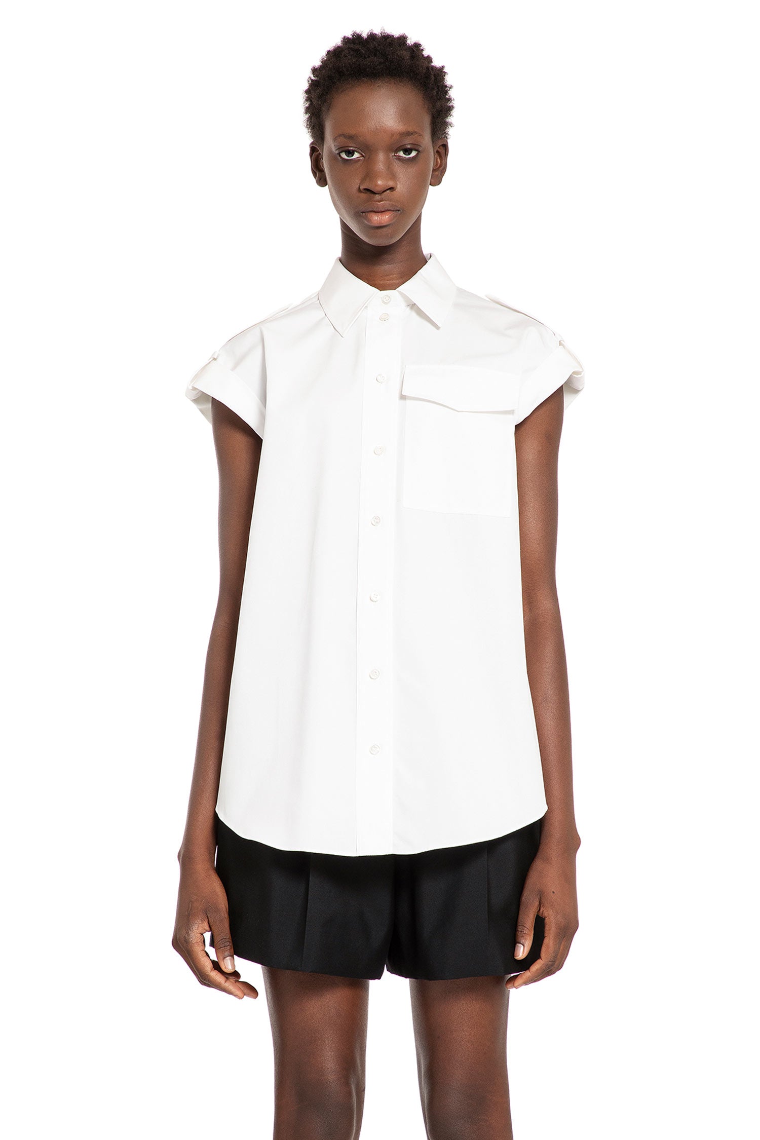 ALEXANDER MCQUEEN WOMAN BLACK&WHITE SHIRTS