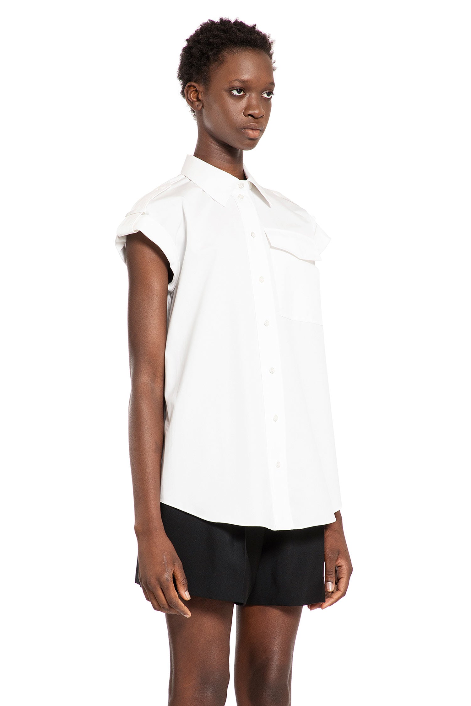 ALEXANDER MCQUEEN WOMAN BLACK&WHITE SHIRTS