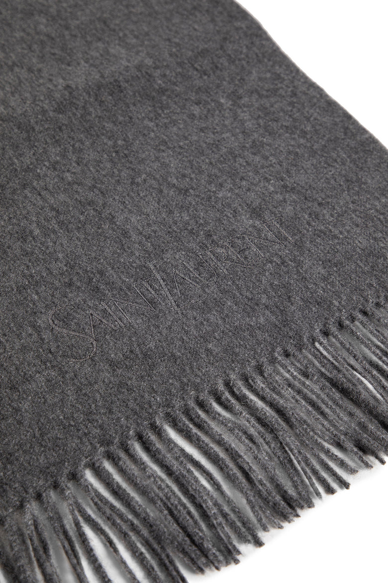 SAINT LAURENT UNISEX GREY SCARVES