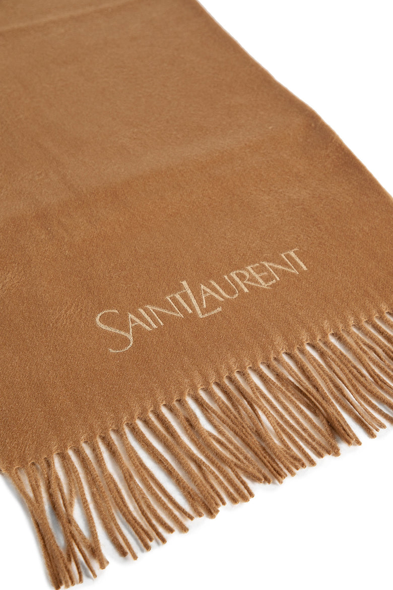 SAINT LAURENT WOMAN BEIGE SCARVES