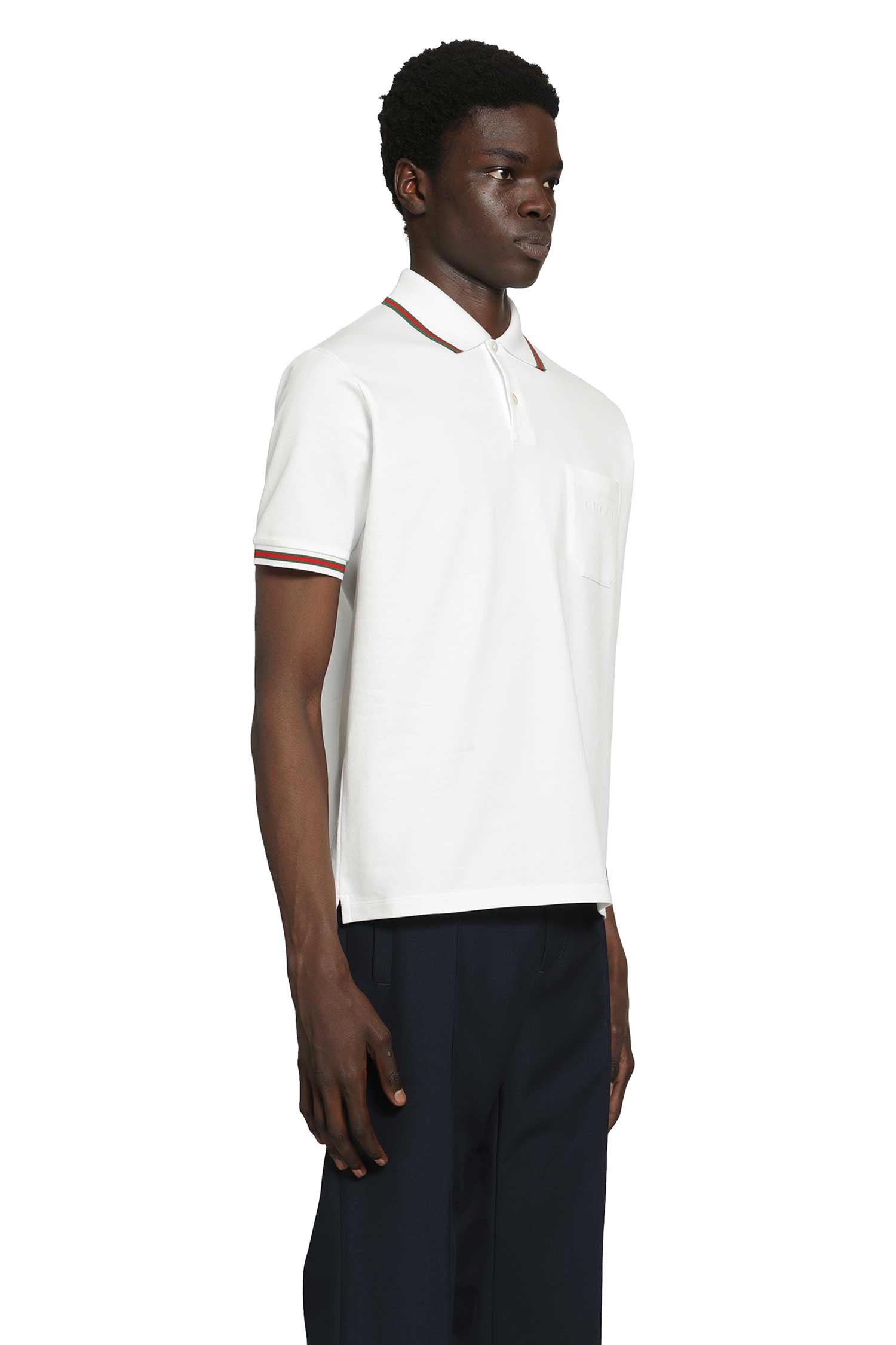 GUCCI Cotton Piqué Polo Shirt man