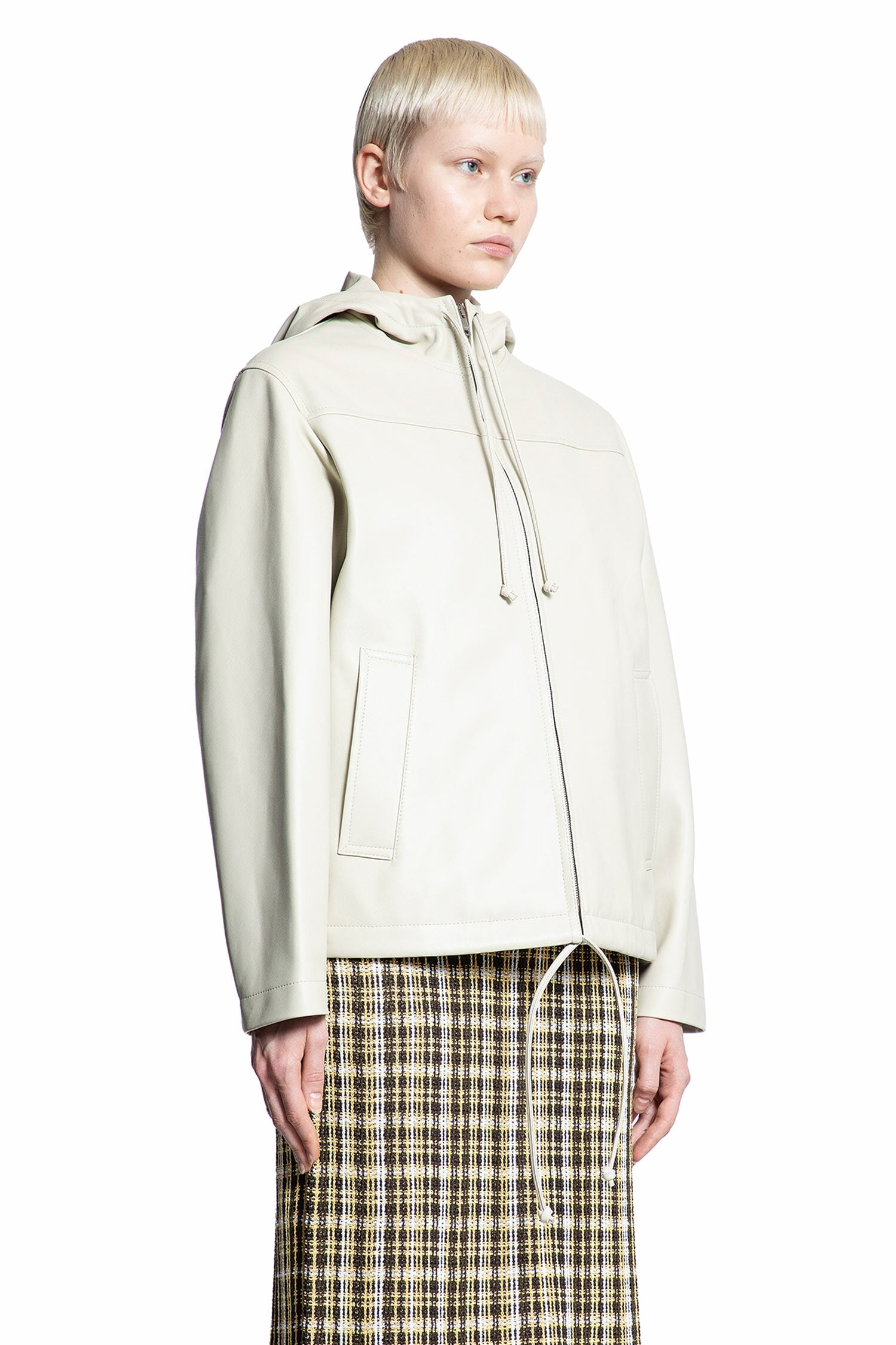 BOTTEGA VENETA WOMAN OFF-WHITE JACKETS