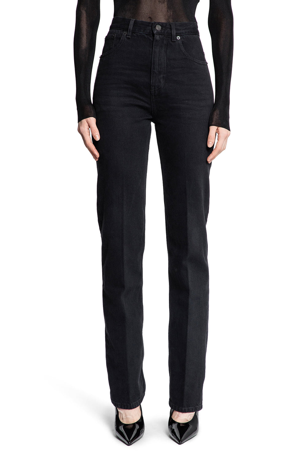 SAINT LAURENT WOMAN BLACK JEANS