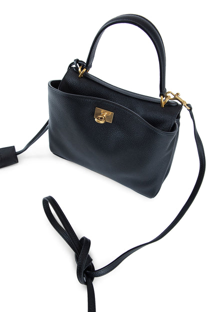 BALENCIAGA WOMAN BLACK TOP HANDLE BAGS