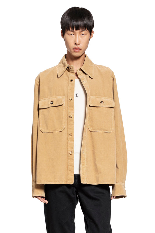 SAINT LAURENT MAN BEIGE SHIRTS