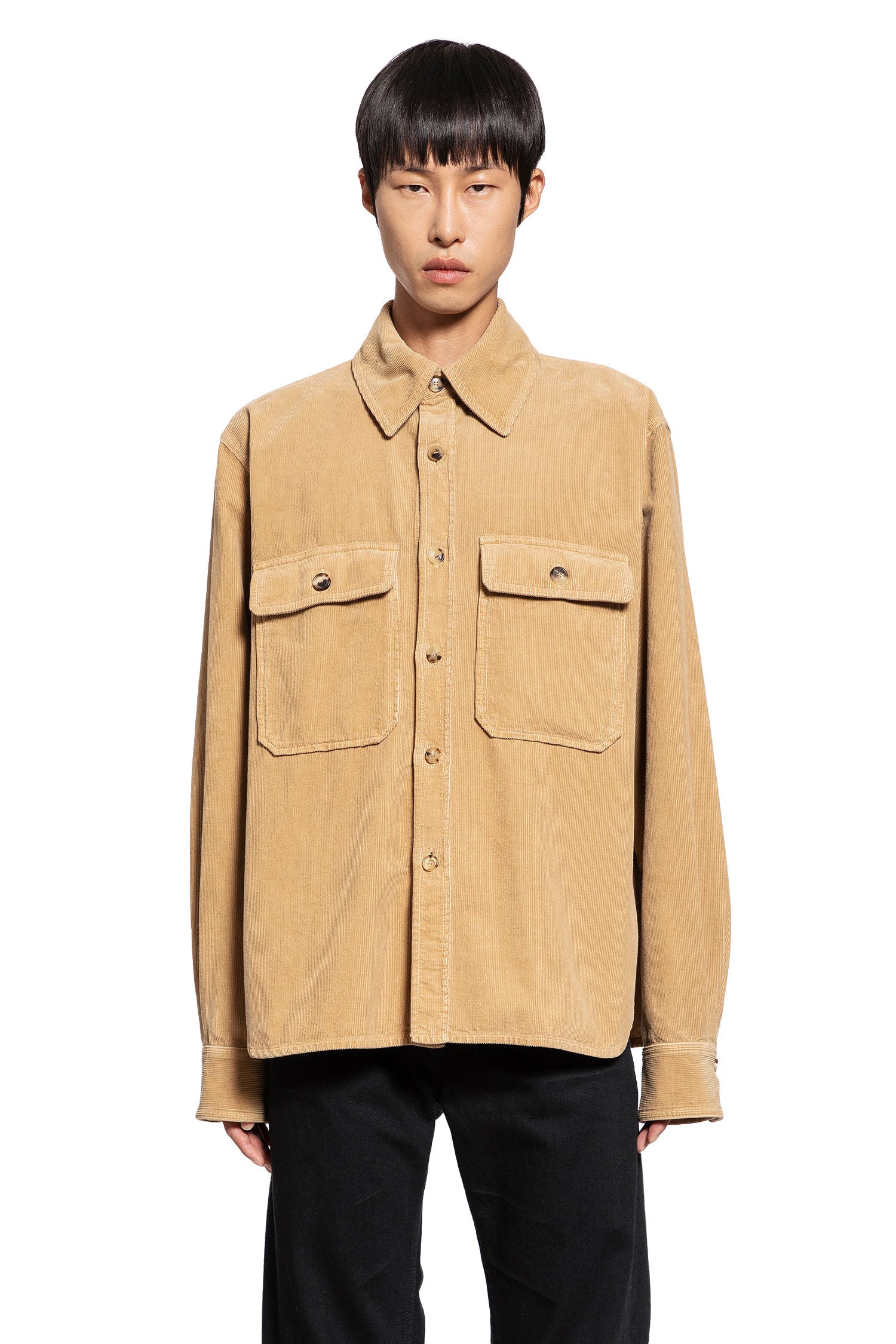 SAINT LAURENT MAN BEIGE SHIRTS