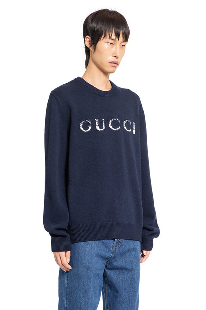 GUCCI MAN BLUE KNITWEAR