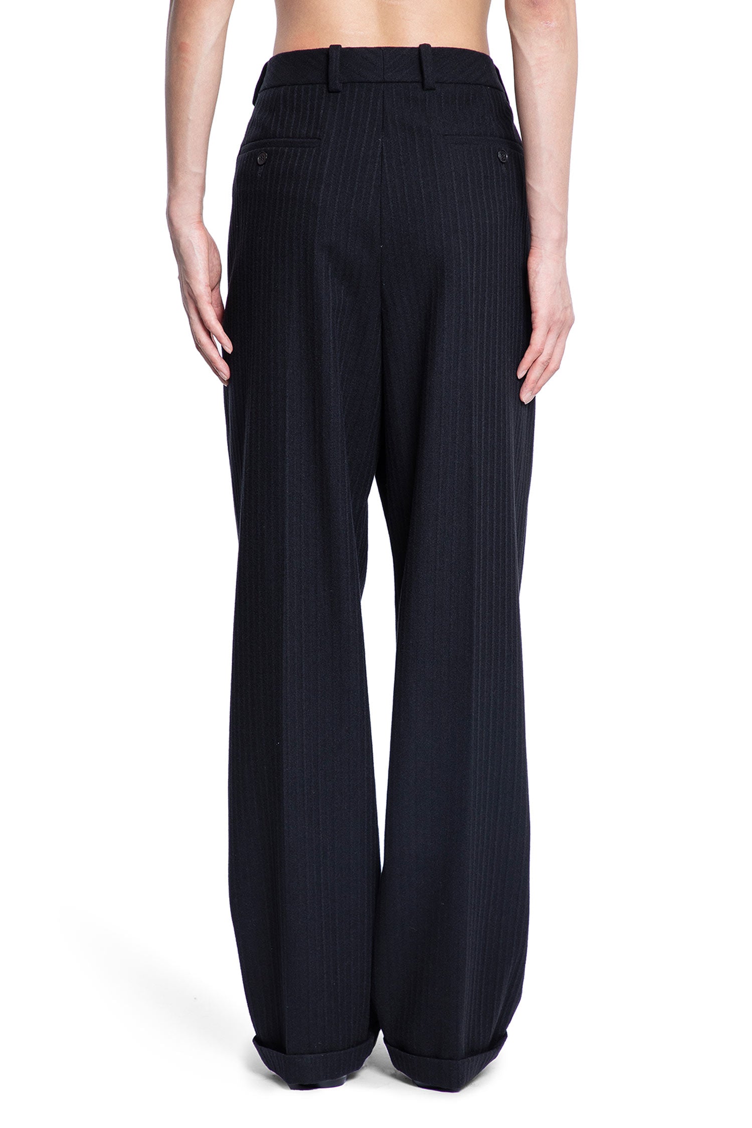 SAINT LAURENT MAN BLACK TROUSERS