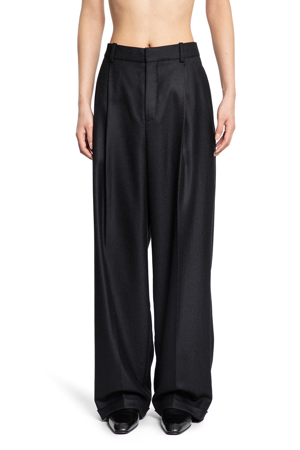 SAINT LAURENT MAN BLACK TROUSERS