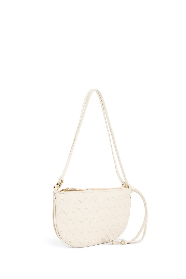 BOTTEGA VENETA WOMAN OFF-WHITE SHOULDER BAGS