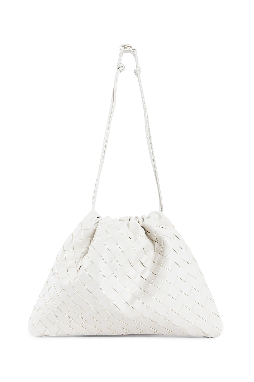 BOTTEGA VENETA WOMAN WHITE SHOULDER BAGS