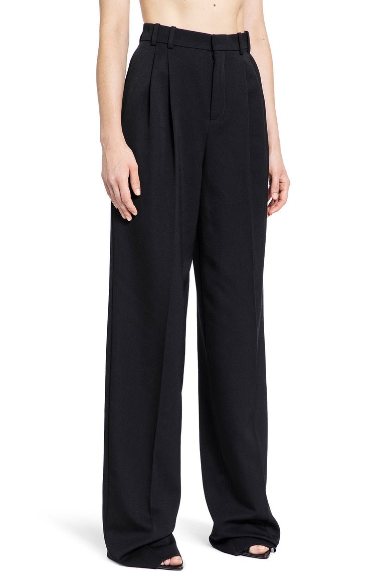 SAINT LAURENT WOMAN BLACK TROUSERS