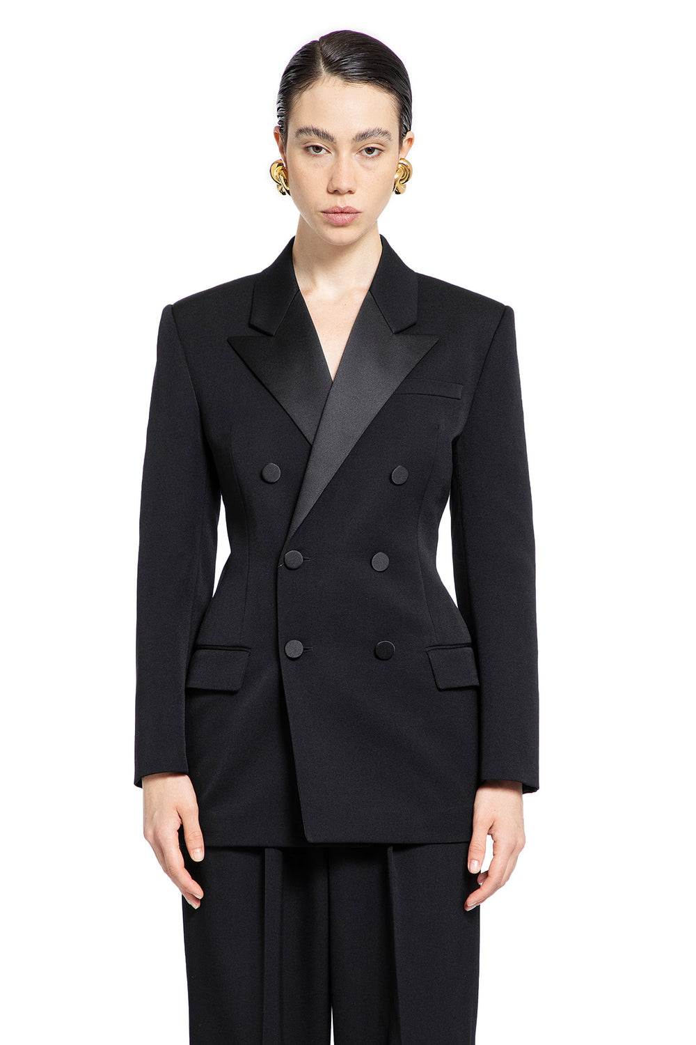 SAINT LAURENT WOMAN BLACK BLAZERS