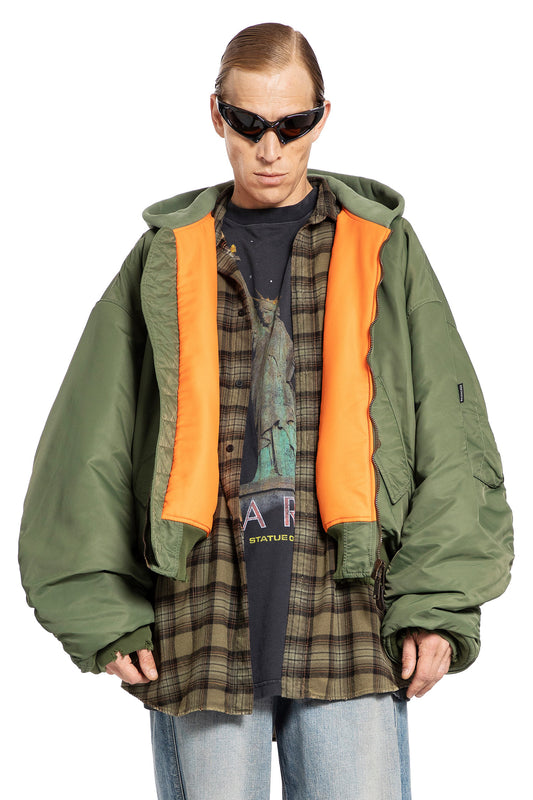 BALENCIAGA MAN GREEN JACKETS