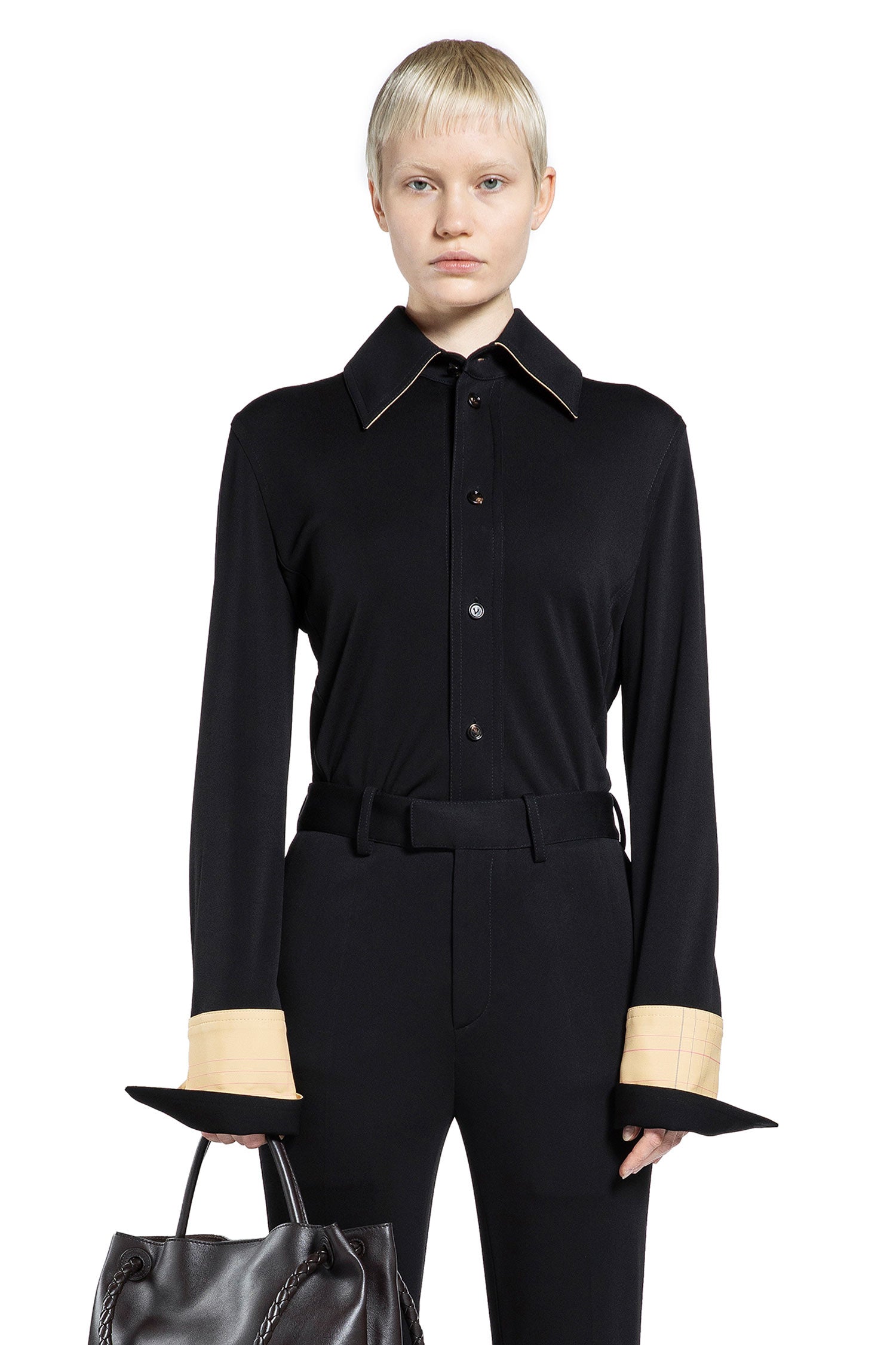 BOTTEGA VENETA WOMAN BLACK SHIRTS