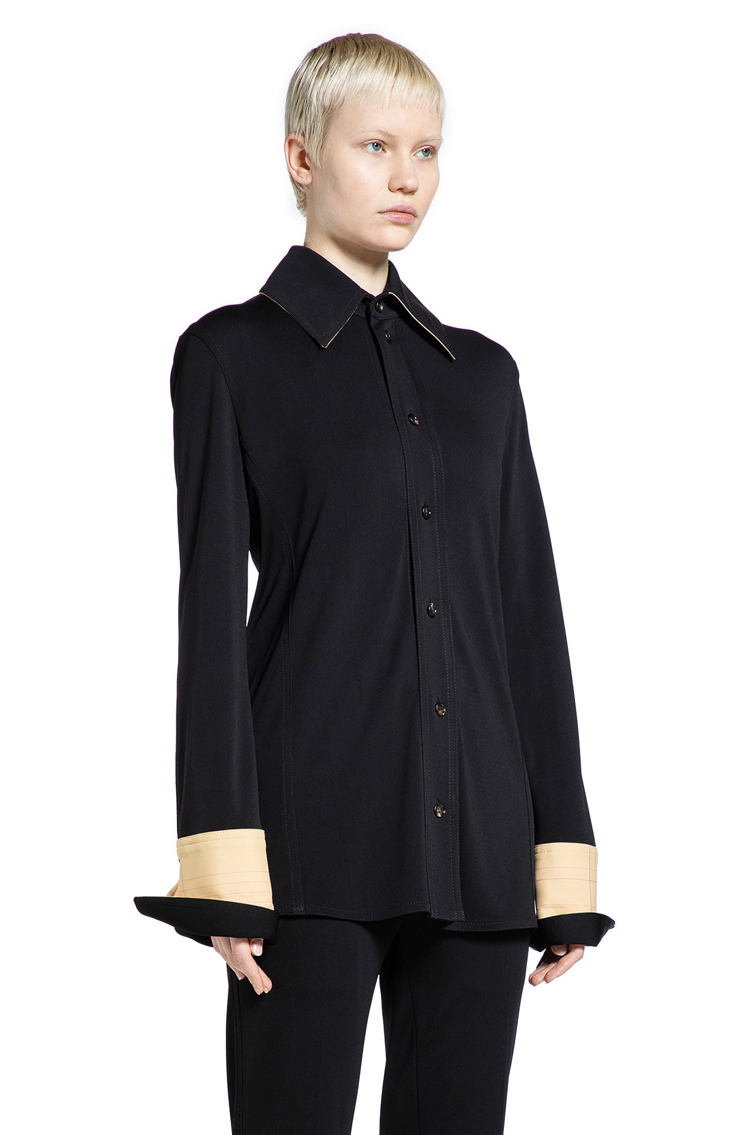 BOTTEGA VENETA WOMAN BLACK SHIRTS