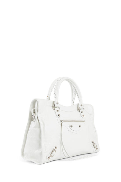 BALENCIAGA WOMAN OFF-WHITE TOP HANDLE BAGS