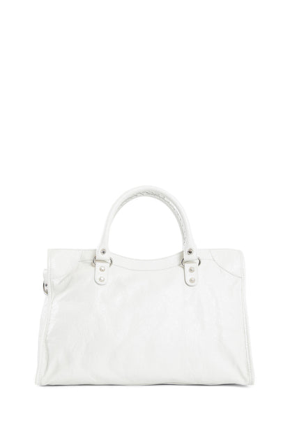 BALENCIAGA WOMAN OFF-WHITE TOP HANDLE BAGS