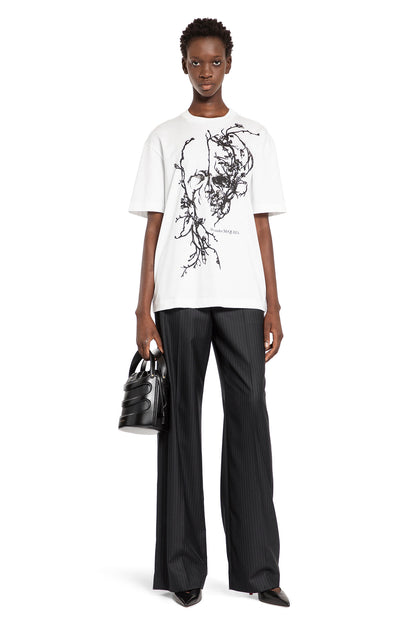 ALEXANDER MCQUEEN WOMAN WHITE T-SHIRTS & TANK TOPS