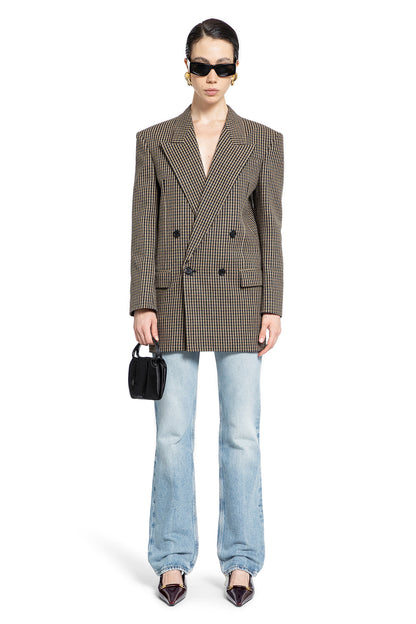 SAINT LAURENT WOMAN BEIGE BLAZERS