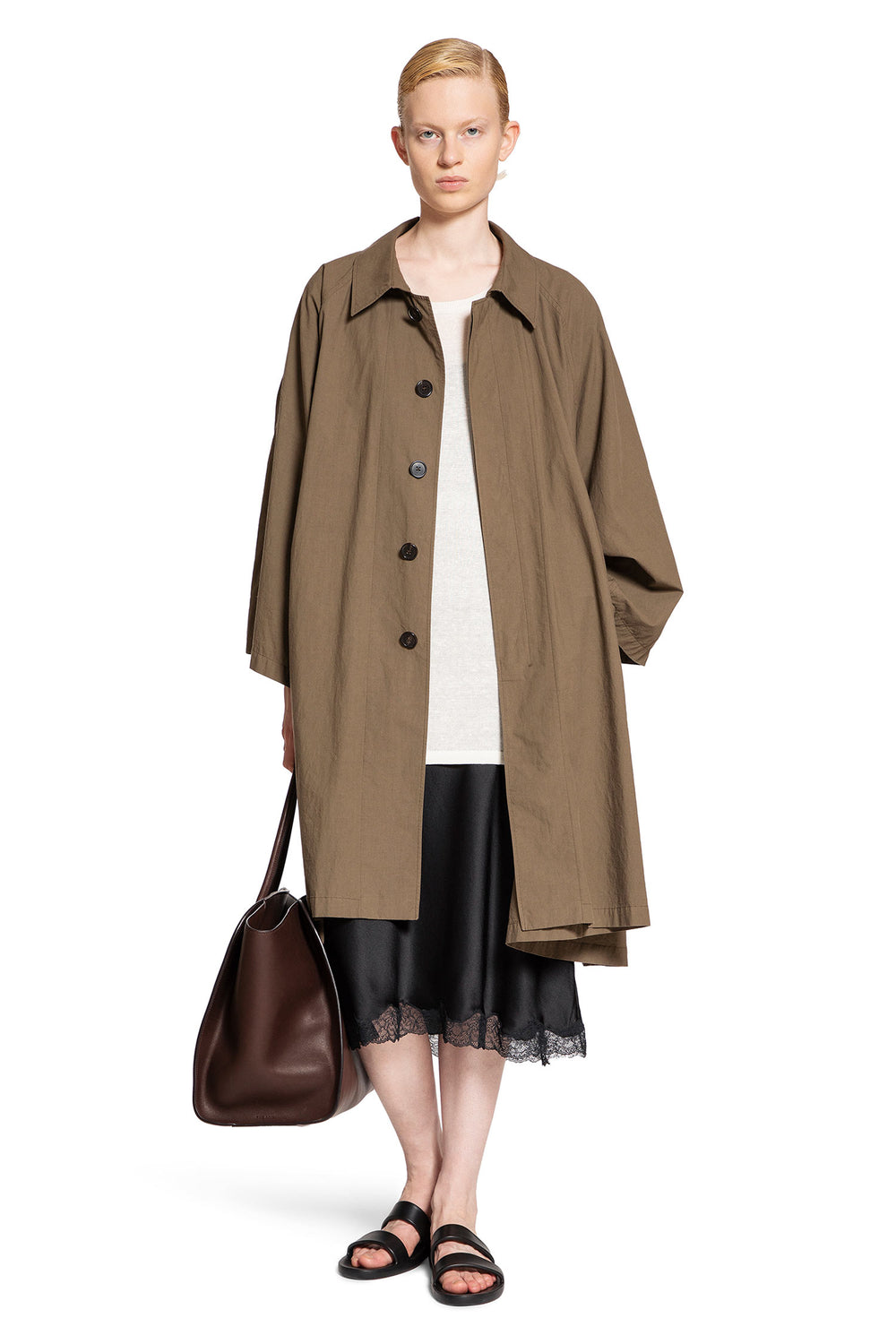 THE ROW WOMAN BROWN COATS