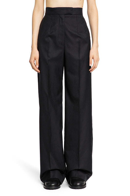 ALEXANDER MCQUEEN WOMAN BLUE TROUSERS