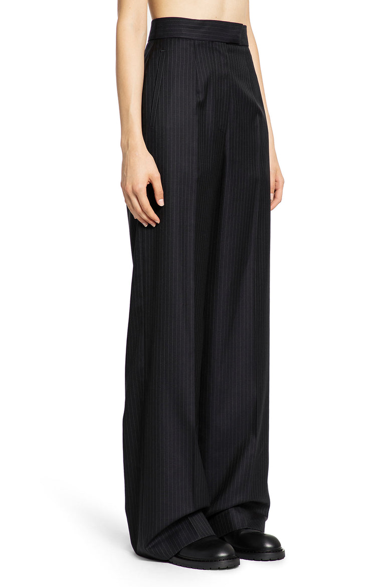 ALEXANDER MCQUEEN WOMAN BLUE TROUSERS