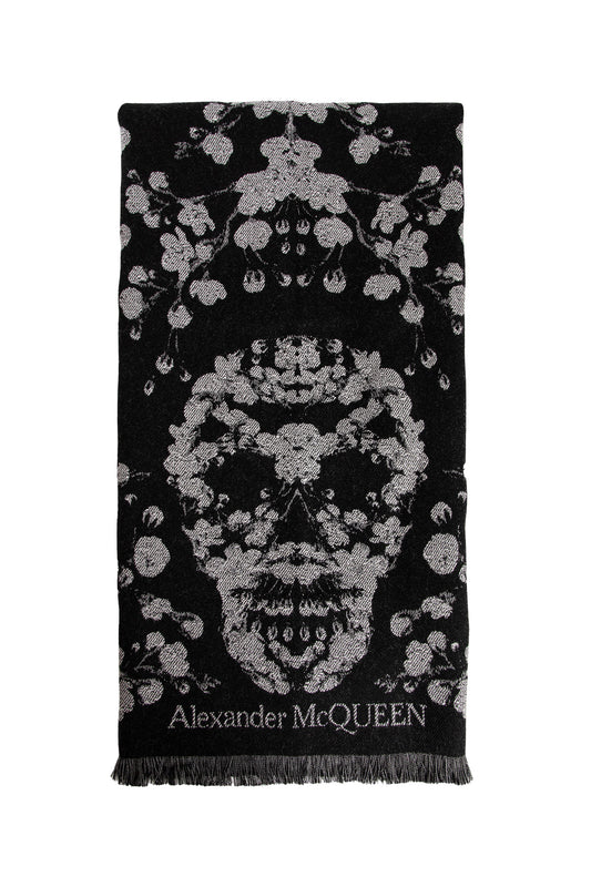 ALEXANDER MCQUEEN WOMAN BLACK SCARVES