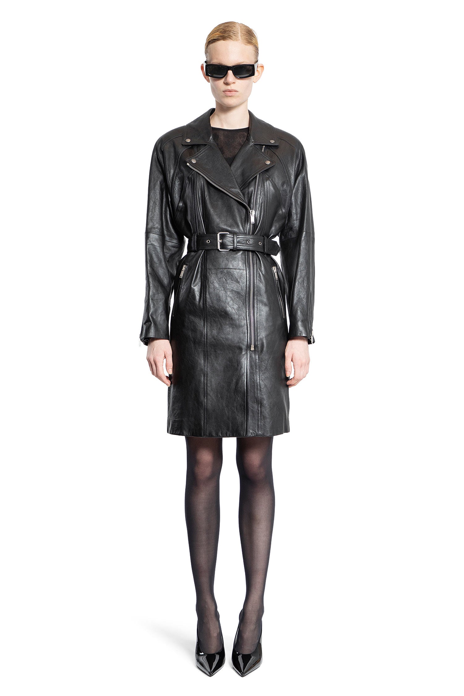 SAINT LAURENT WOMAN BLACK COATS