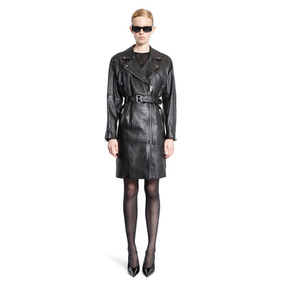 SAINT LAURENT WOMAN BLACK COATS