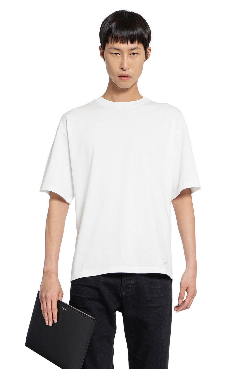 SAINT LAURENT MAN WHITE T-SHIRTS & TANK TOPS