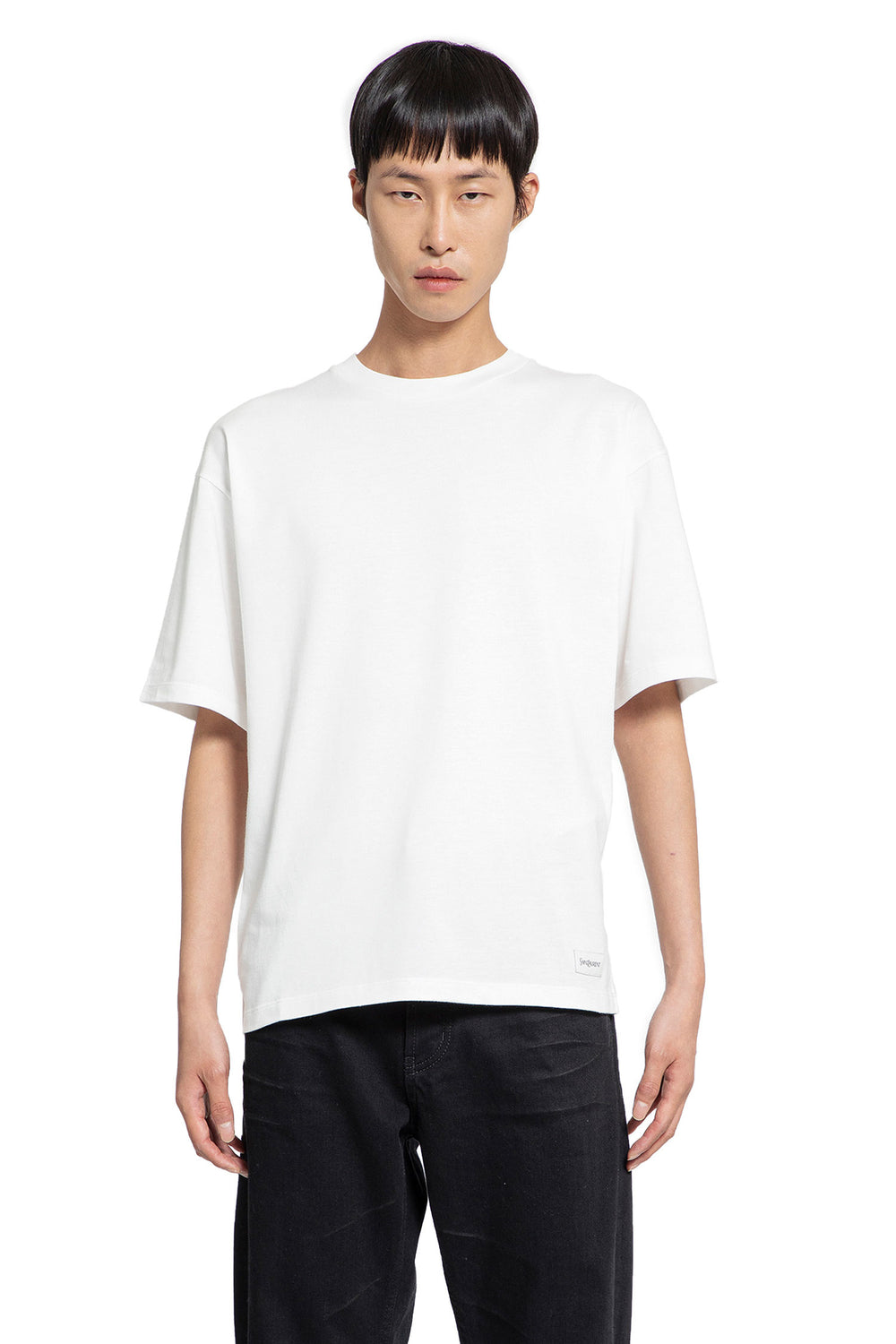 SAINT LAURENT MAN WHITE T-SHIRTS & TANK TOPS