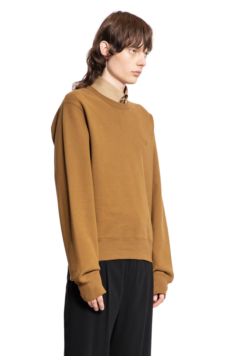 SAINT LAURENT MAN BROWN SWEATSHIRTS