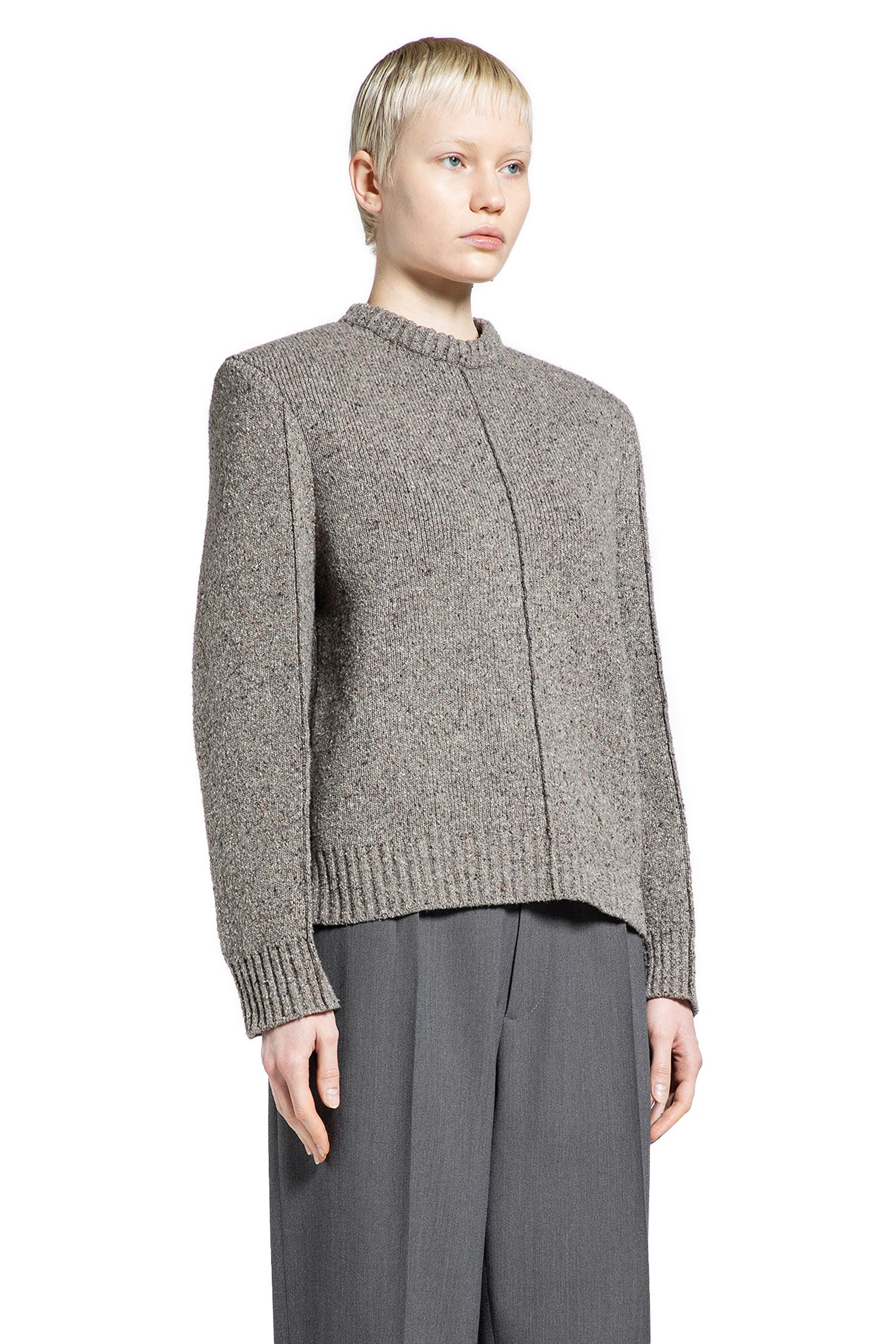 BOTTEGA VENETA WOMAN GREY KNITWEAR