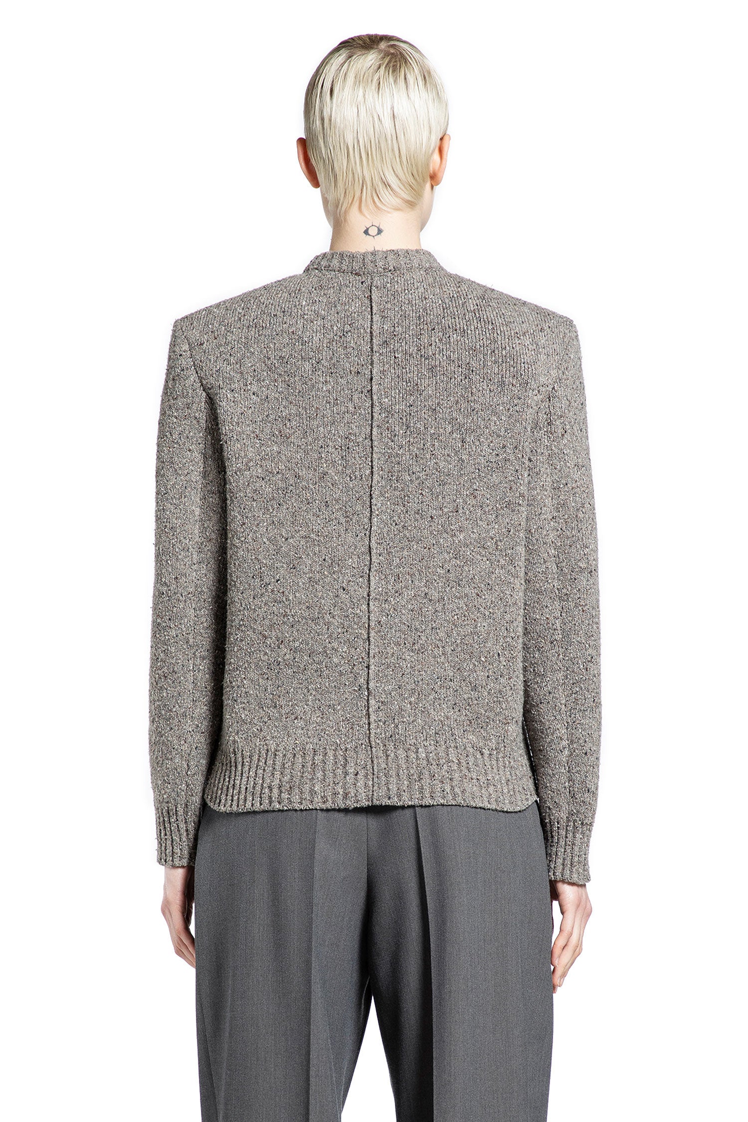 BOTTEGA VENETA WOMAN GREY KNITWEAR