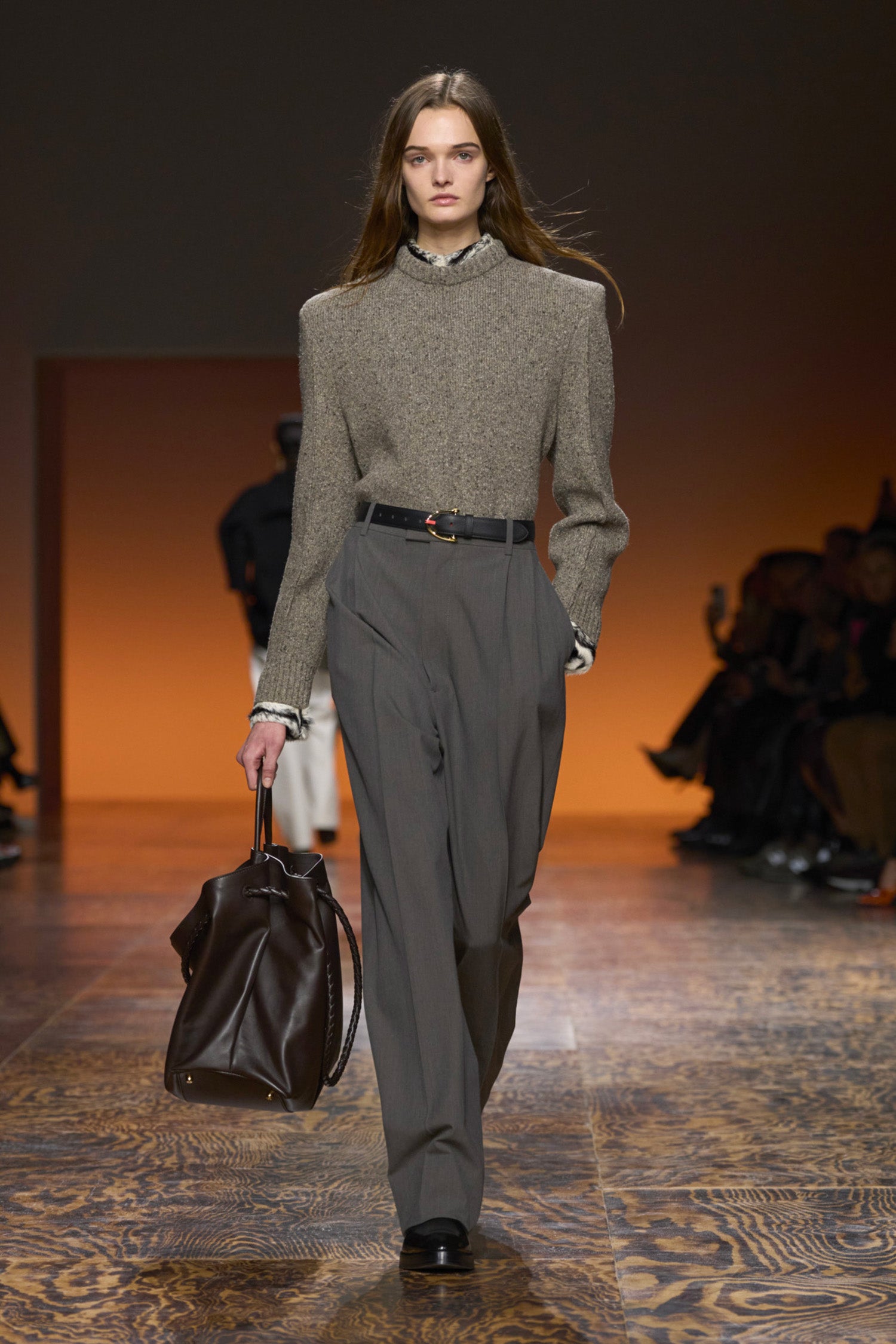 BOTTEGA VENETA WOMAN GREY KNITWEAR