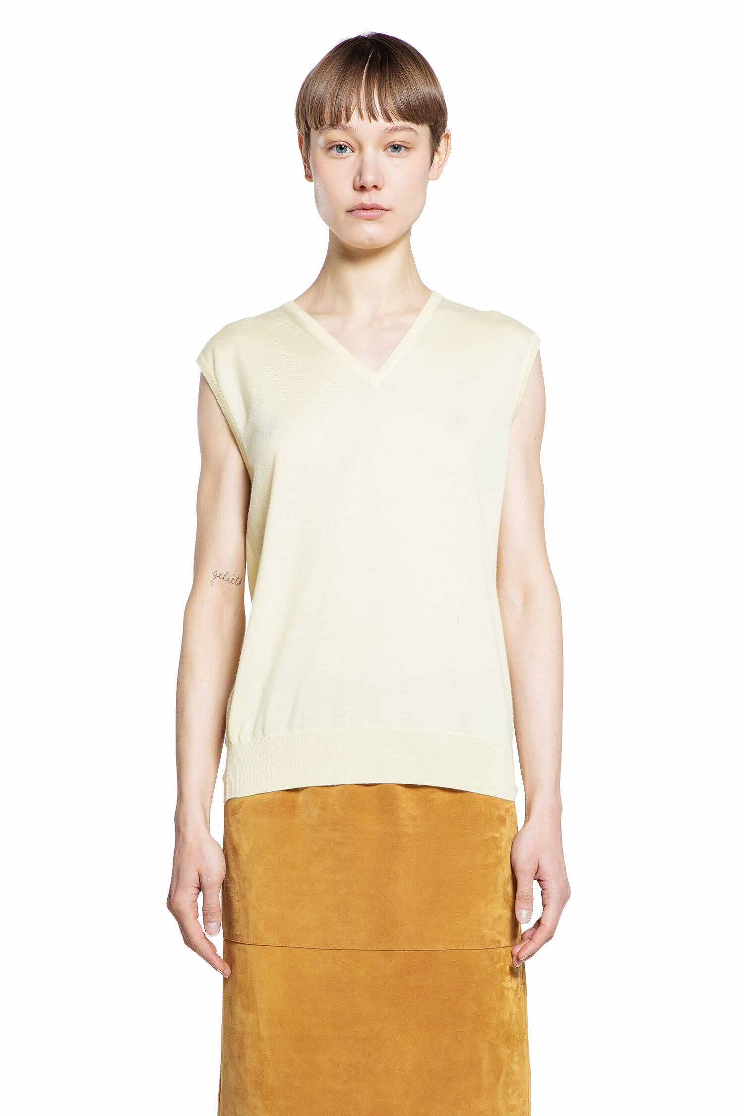 BOTTEGA VENETA WOMAN YELLOW KNITWEAR