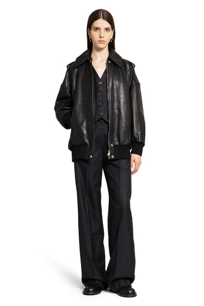 ALEXANDER MCQUEEN WOMAN BLACK JACKETS