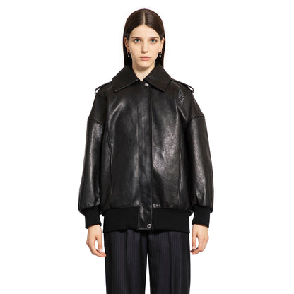 ALEXANDER MCQUEEN WOMAN BLACK JACKETS